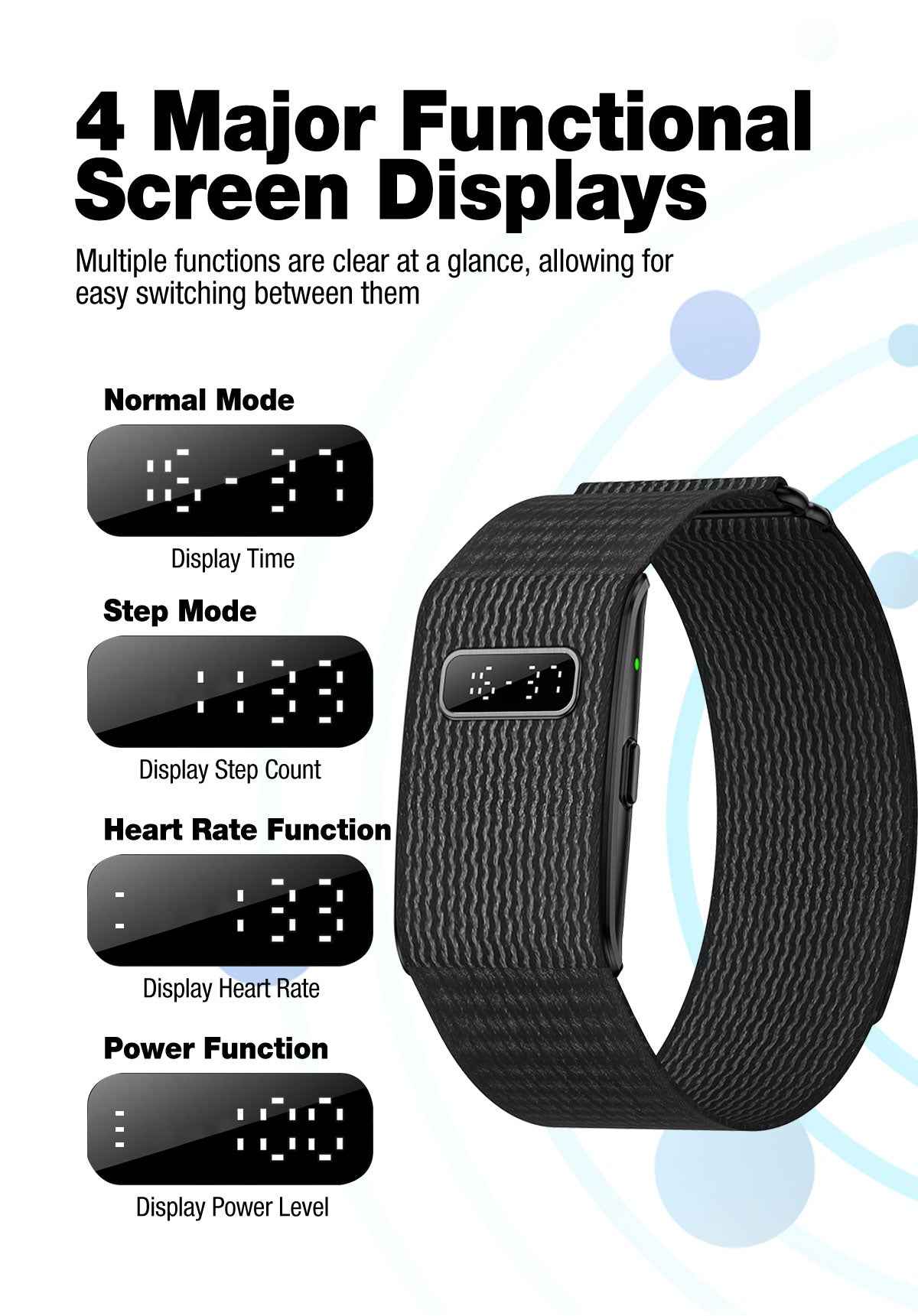 ETERNITY Slim Smart Fitness Band with LED Display & Health Tracking | ETQ12