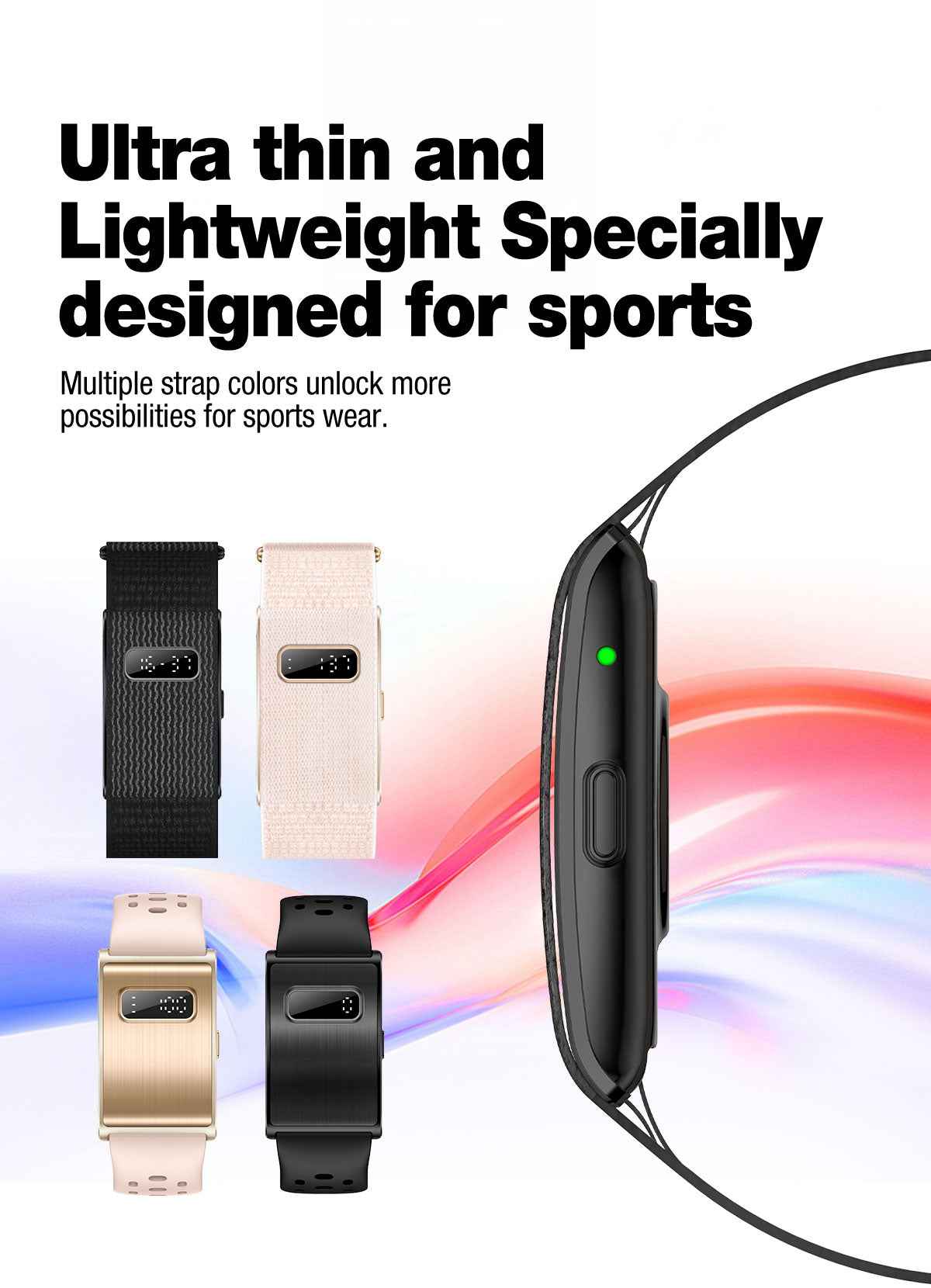 ETERNITY Slim Smart Fitness Band with LED Display & Health Tracking | ETQ12