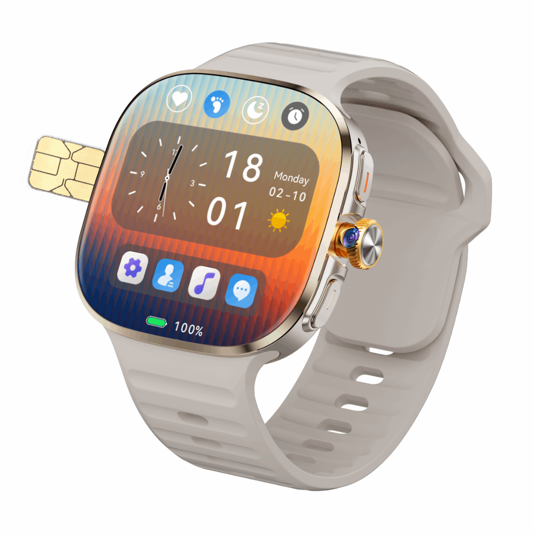ETERNITY GPS Smart Watch with SIM Card – 480×480 Display, NFC Payment, BT Call & Health Monitoring