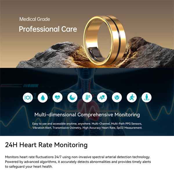 Medical Fiteness Tracker Ring ETT2