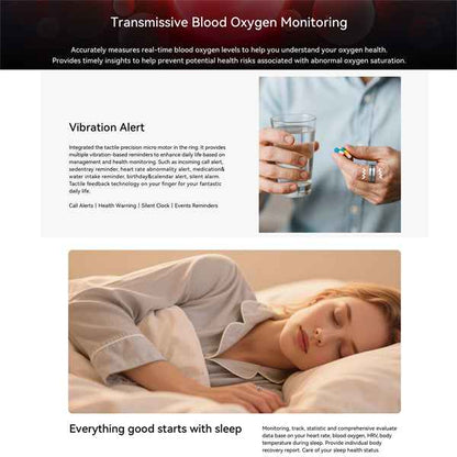 Medical Fiteness Tracker Ring ETT2