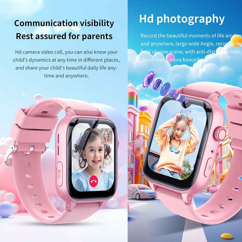  - ETERNITY Waterproof Kids Smart Watch with SIM Card – 4G Call, GPS Tracking, SOS Alarm, Camera, Weather & Step Counter - 
