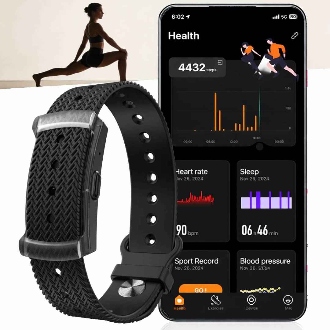 ETERNITY No Screen Fitness Tracker with Textured Band & Sleep Tracking | ETQ07-M