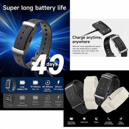 ETERNITY No Screen Fitness Tracker with Textured Band & Sleep Tracking | ETQ07-M