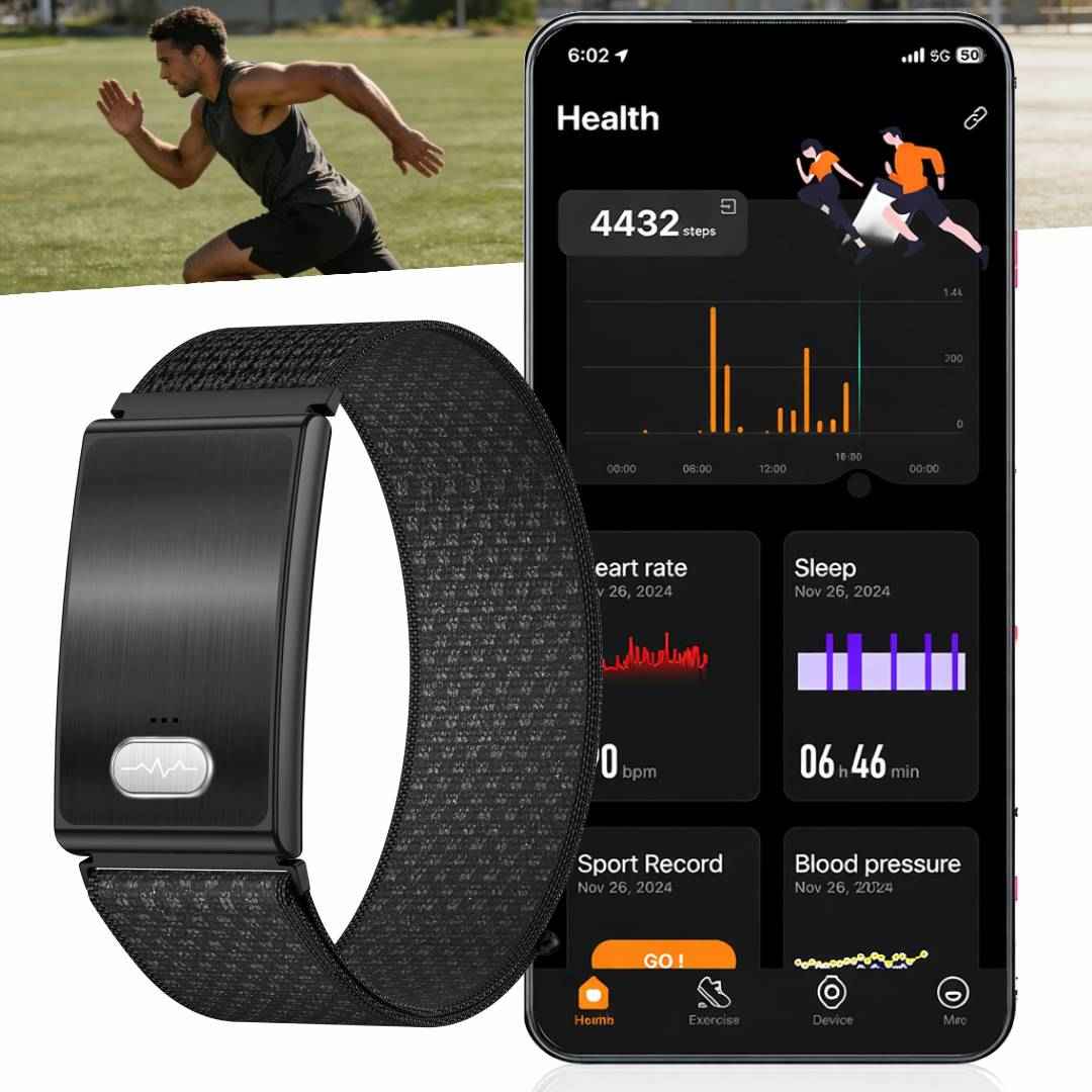 ETERNITY No Screen Health Tracker Band with ECG & HRV IP68 Waterproof ETQ15