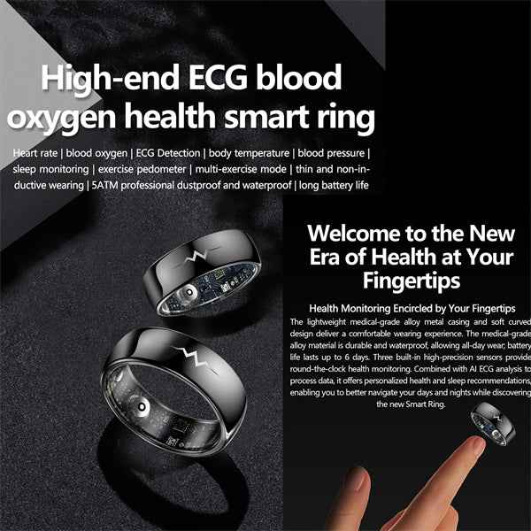 Fiteness Tracker ECG Ring ETD5